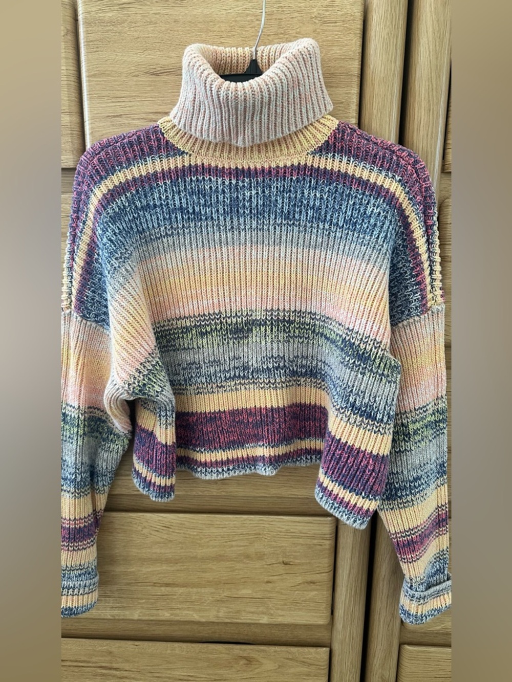 Forever 21 Pastel & Jewel Striped Cowl Neck Sweater